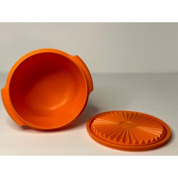 VTG Tupperware Harvest Orange Condiment Bowl #886-17 | Retro Kitchen Storage USA - Picture 5 of 5